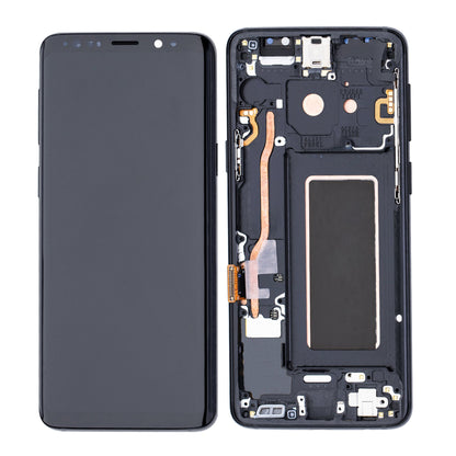 Samsung Galaxy S9 G960F Display And Digitizer With Frame Midnight Black Refurbished
