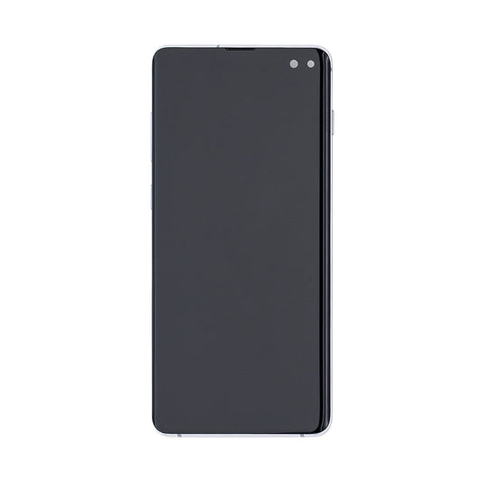 Samsung Galaxy S10 Plus G975F Display And Digitizer With Frame Prism White Refurbished