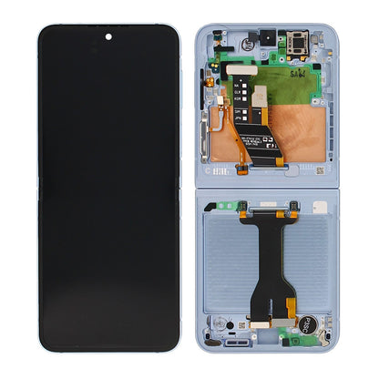 Samsung Galaxy Z Flip6 F741B Main Display And Digitizer With Frame Blue Service Pack