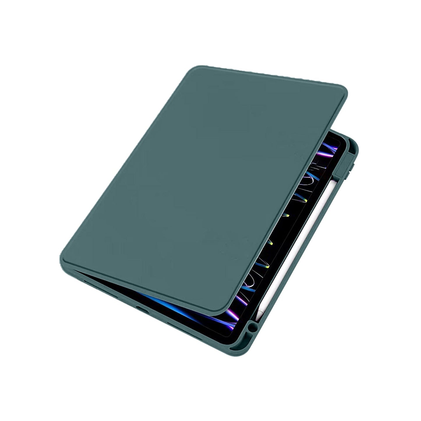 PU Leather Protective Case For Apple iPad Air 13 inch (2024) Midnight Green