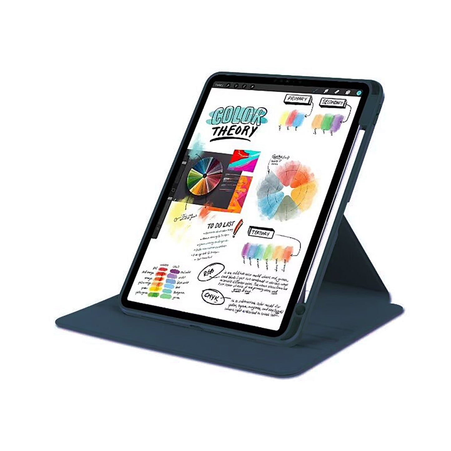 PU Leather Protective Case For Apple iPad Air 13 inch (2024) Dark Blue