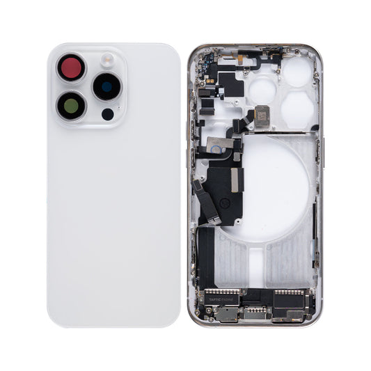 For Apple iPhone 15 Pro Housing With Small Parts White Titanium OEM