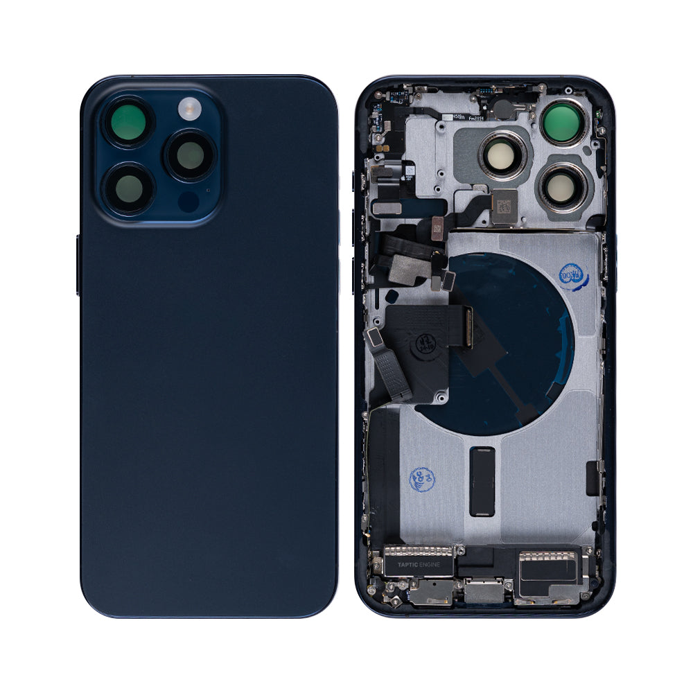 For Apple iPhone 15 Pro Max Housing With Small Parts Blue Titanium OEM