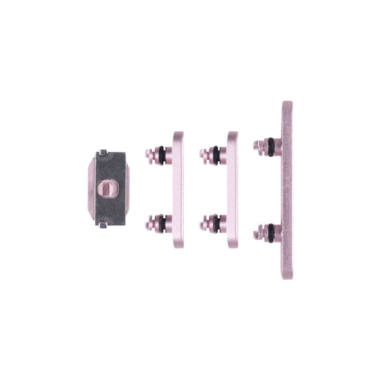 For Apple iPhone 15, 15 Plus Side Button Set Pink Pulled (4pcs）