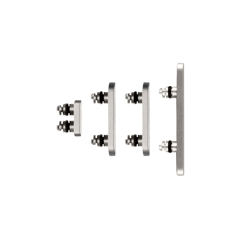 For Apple iPhone 15 Pro, 15 Pro Max Side Button Set Natural Titanium Pulled (4pcs）