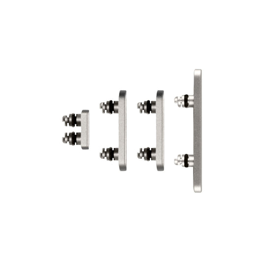 For Apple iPhone 15 Pro, 15 Pro Max Side Button Set Natural Titanium Pulled (4pcs）