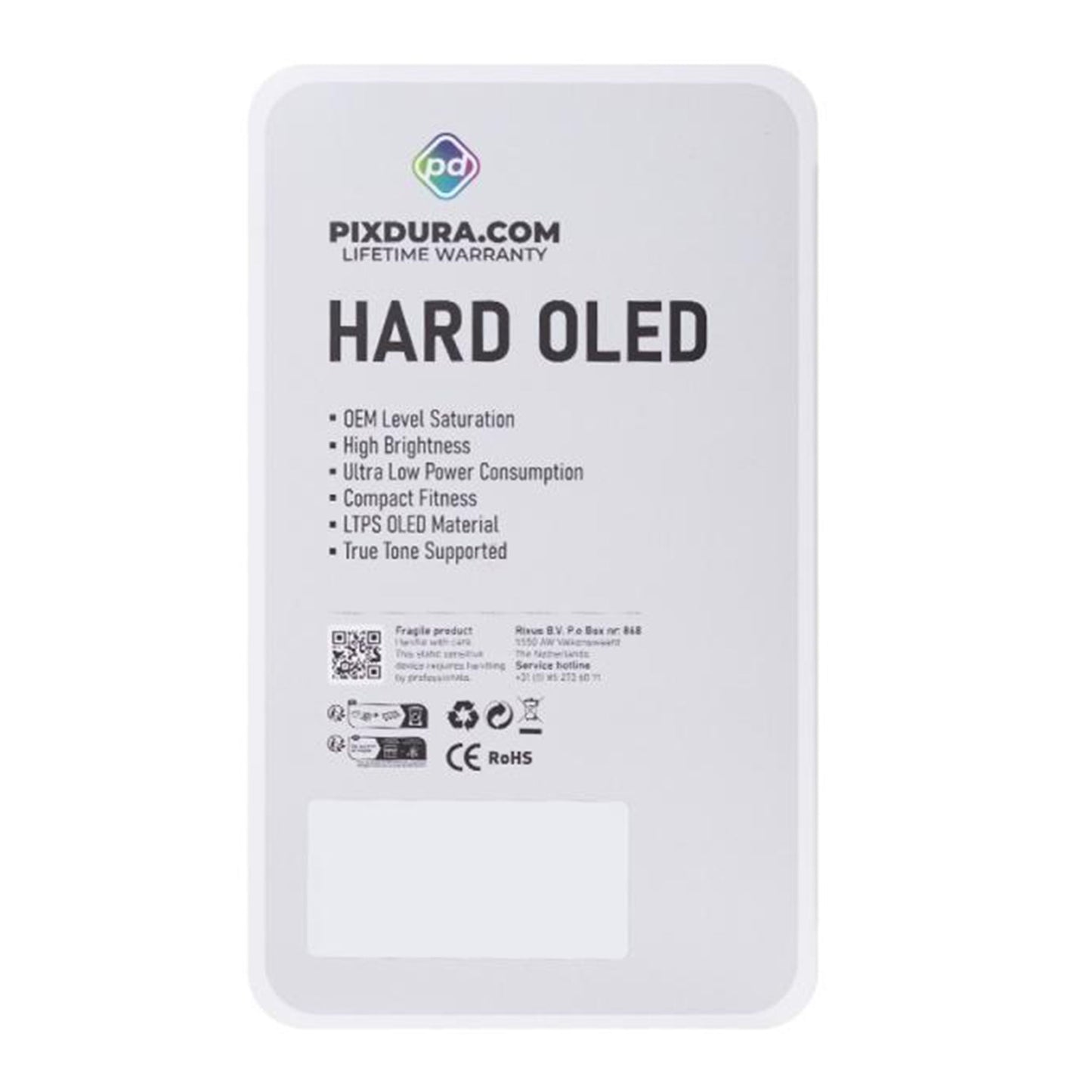 PIXDURA For Apple iPhone 15 Pro Display And Digitizer Hard-OLED Premium (IC Removable) (90Hz)