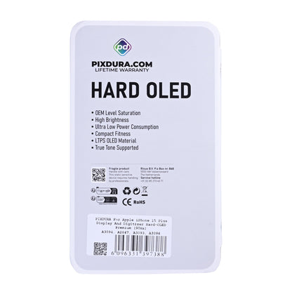 PIXDURA For Apple iPhone 15 Plus Display And Digitizer Hard-OLED Premium (90Hz)