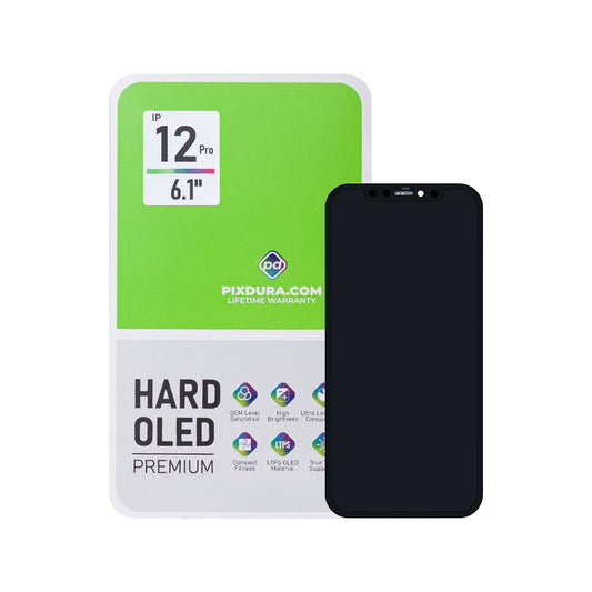 PIXDURA For Apple iPhone 12, 12 Pro Display And Digitizer Hard-OLED Premium (IC Removable) (60Hz)