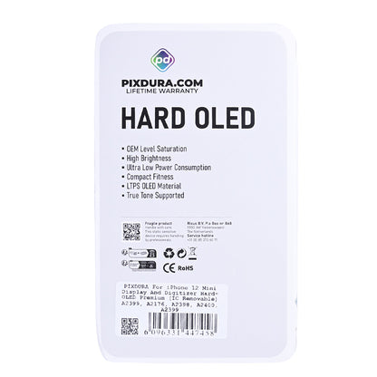 PIXDURA For Apple iPhone 12 Mini Display And Digitizer Hard-OLED Premium (IC Removable) (60Hz)