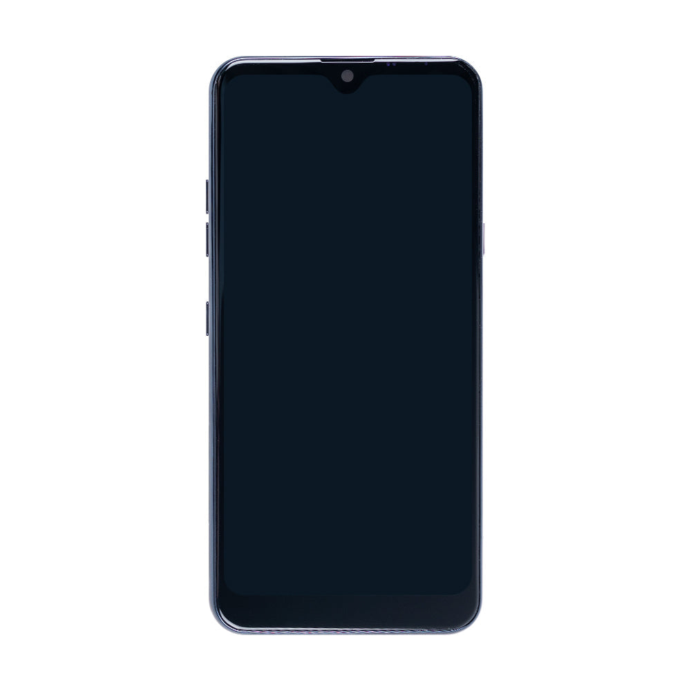 LG Q60 Display And Digitizer With Frame Aurora Black OEM