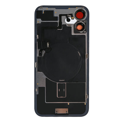 For Apple iPhone 16 Back Glass With NFC, Enlarged Camera Frame Black Compatible