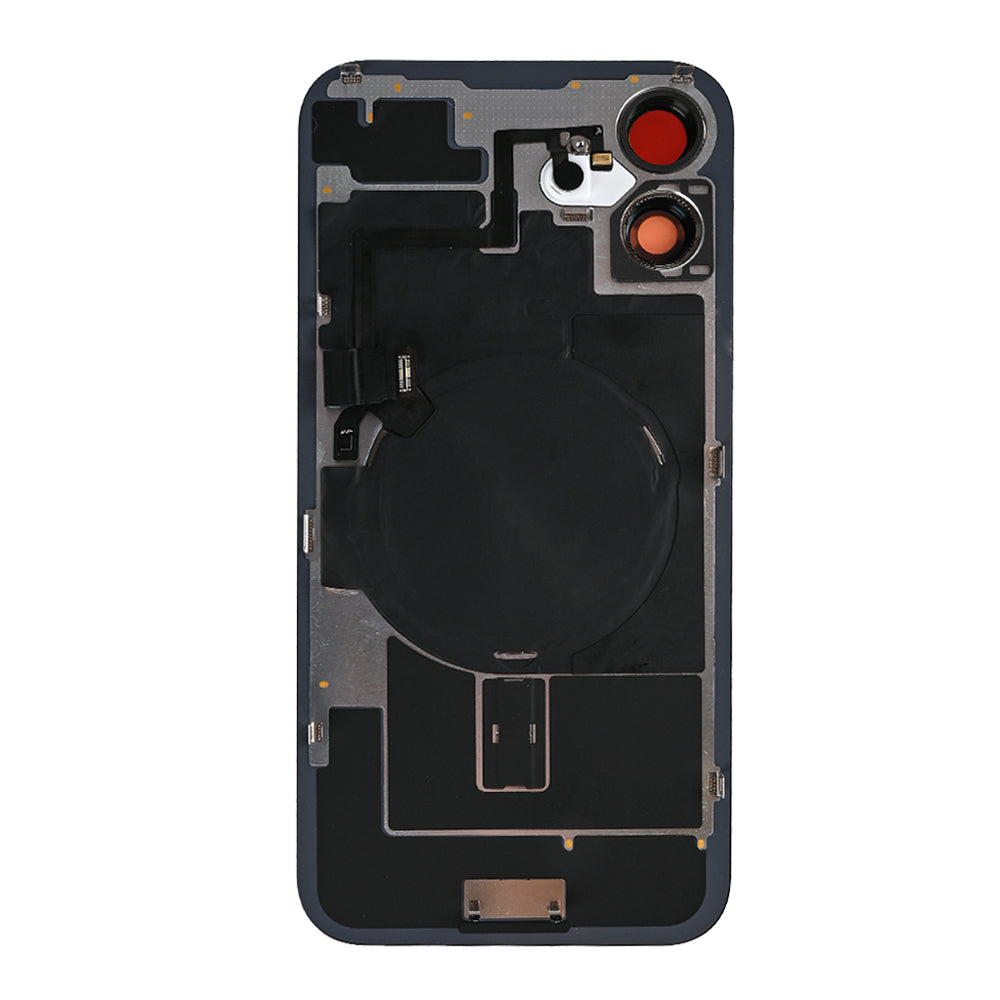 For Apple iPhone 16 Back Glass With NFC, Enlarged Camera Frame White Compatible