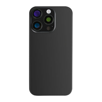 For Apple iPhone 16 Pro Back Glass With NFC, Enlarged Camera Frame Black Titanium Compatible