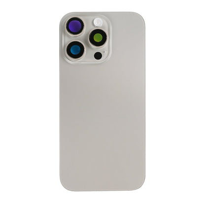 For Apple iPhone 16 Pro Back Glass With NFC, Enlarged Camera Frame Natural Titanium Compatible