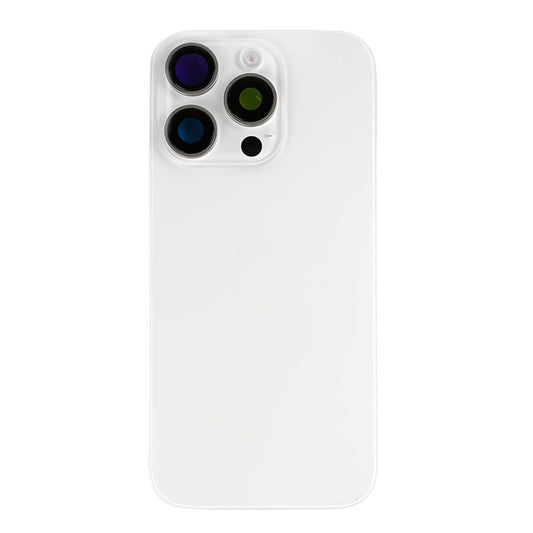 For Apple iPhone 16 Pro Max Back Glass With NFC, Enlarged Camera Frame White Titanium Compatible