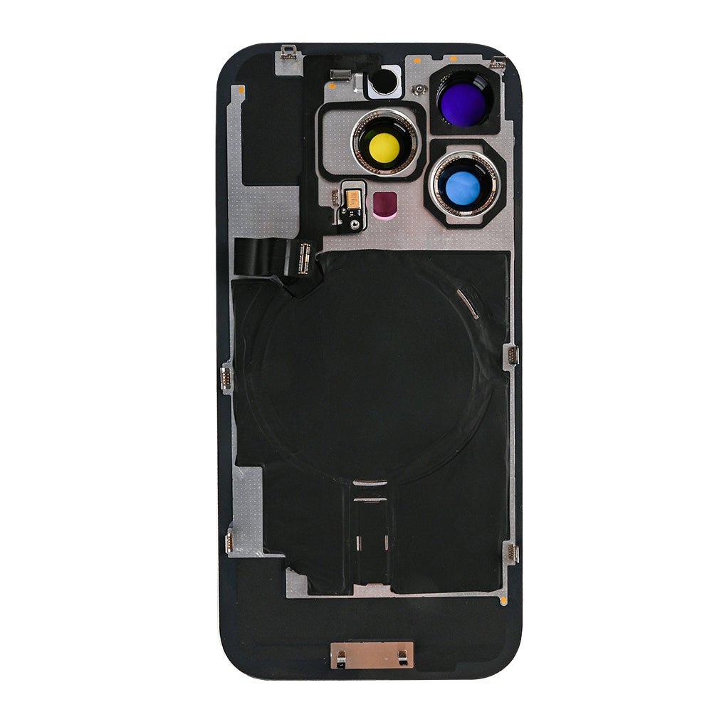 For Apple iPhone 16 Pro Max Back Glass With NFC, Enlarged Camera Frame White Titanium Compatible