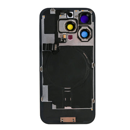For Apple iPhone 16 Pro Max Back Glass With NFC, Enlarged Camera Frame White Titanium Compatible
