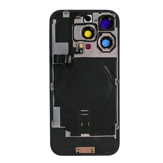 For Apple iPhone 16 Pro Max Back Glass With NFC, Enlarged Camera Frame White Titanium Compatible