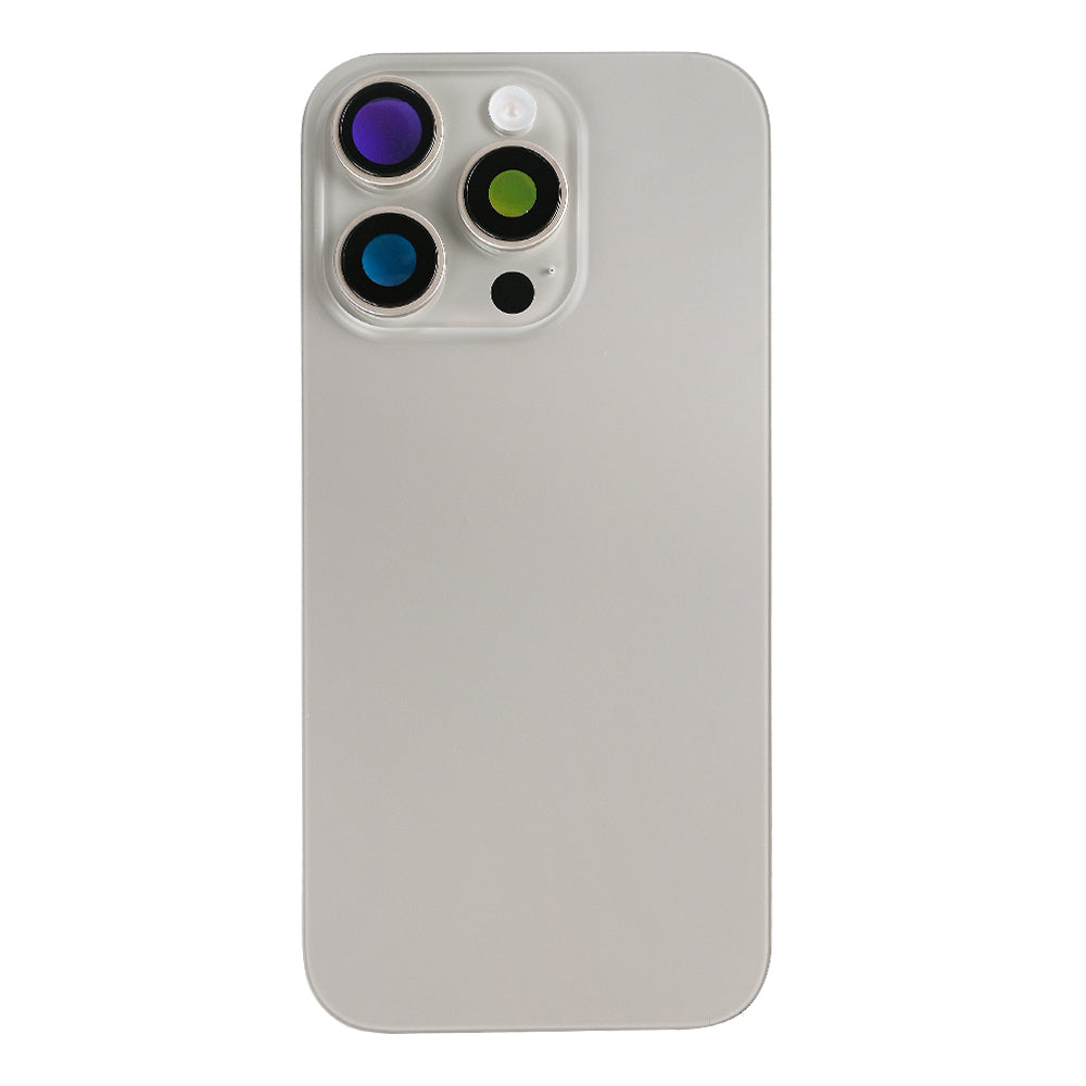 For Apple iPhone 16 Pro Max Back Glass With NFC, Enlarged Camera Frame Natural Titanium Compatible