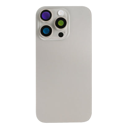 For Apple iPhone 16 Pro Max Back Glass With NFC, Enlarged Camera Frame Natural Titanium Compatible