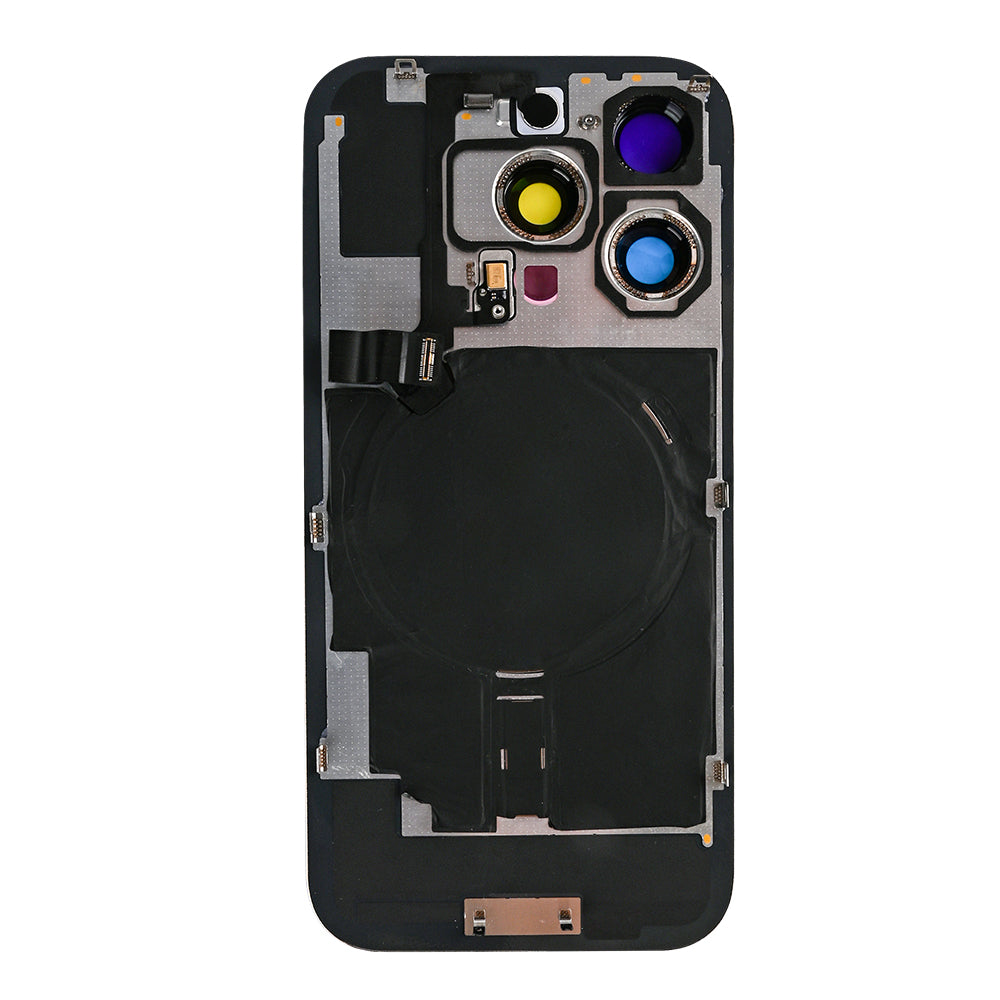 For Apple iPhone 16 Pro Max Back Glass With NFC, Enlarged Camera Frame Natural Titanium Compatible