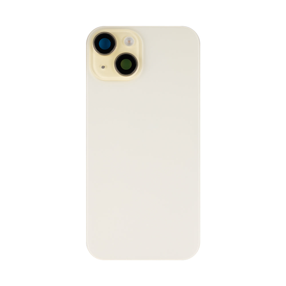 For Apple iPhone 15 Back Glass With NFC, Enlarged Camera Frame Yellow Compatible