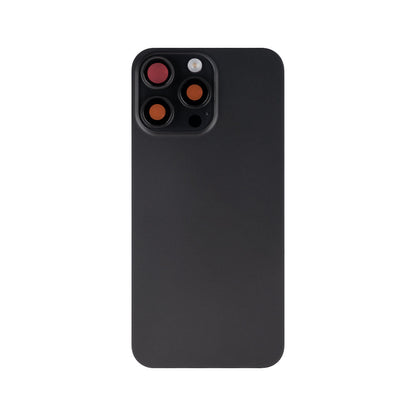 For Apple iPhone 15 Pro Max Back Glass With NFC, Enlarged Camera Frame Black Titanium Compatible
