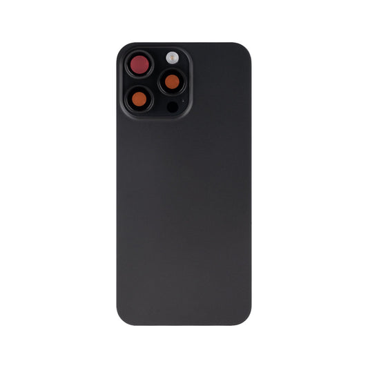 For Apple iPhone 15 Pro Max Back Glass With NFC, Enlarged Camera Frame Black Titanium Compatible