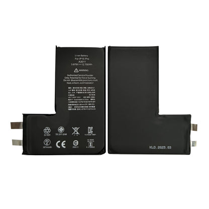 For Apple iPhone 15 Pro Battery (Spot Welding Required) No BMS/IC OEM