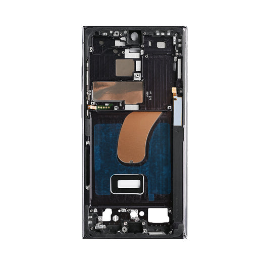Samsung Galaxy S23 Ultra S918B Middle Frame Graphite, Red OEM