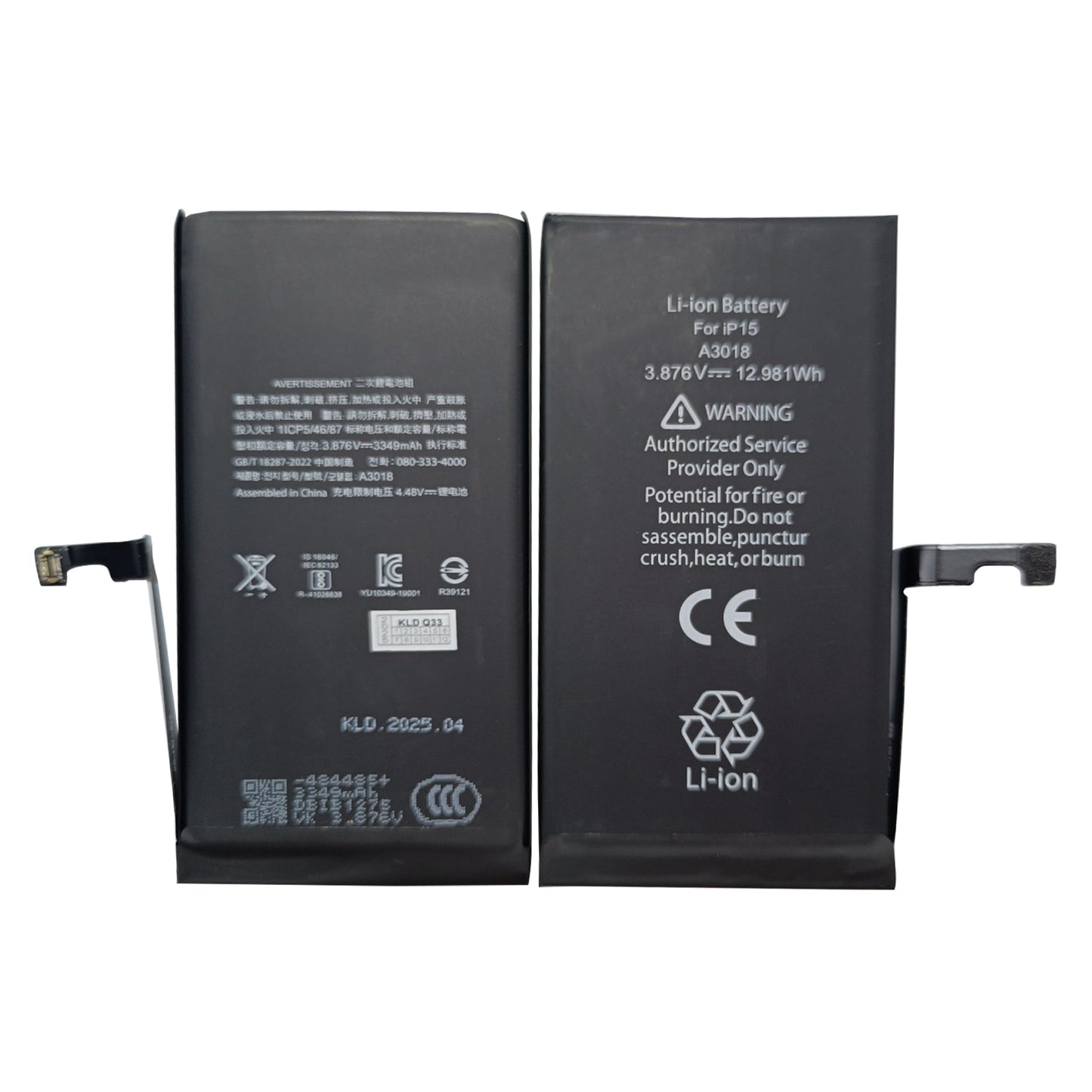For Apple iPhone 15 Run Diagnostics Battery OEM