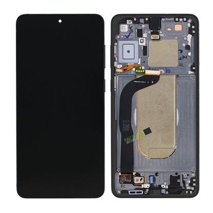 Samsung Galaxy S25 Edge S937B Display And Digitizer With Frame Titanium Jetblack Service Pack
