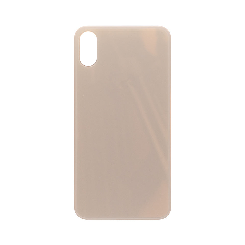 For Apple iPhone XS Back Glass, Enlarged Camera Frame Gold Compatible