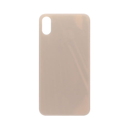 For Apple iPhone XS Back Glass, Enlarged Camera Frame Gold Compatible