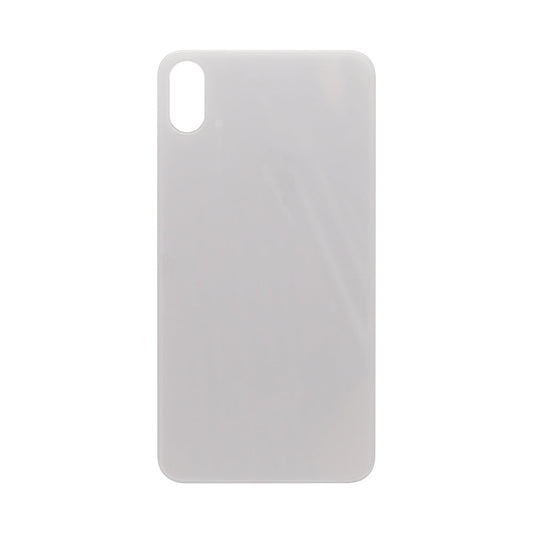 For Apple iPhone X Back Glass, Enlarged Camera Frame White Compatible