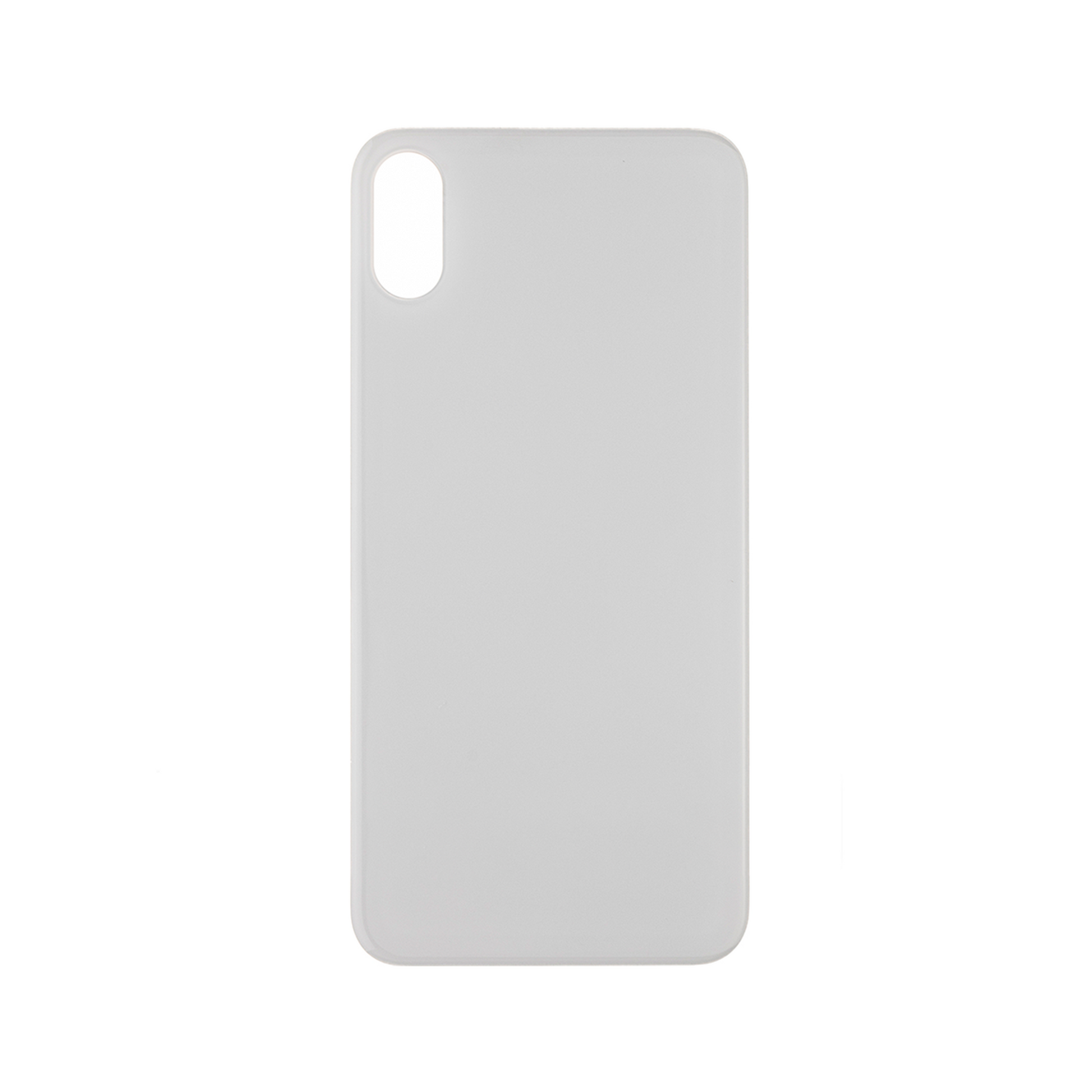 For Apple iPhone X Back Glass, Enlarged Camera Frame White Compatible
