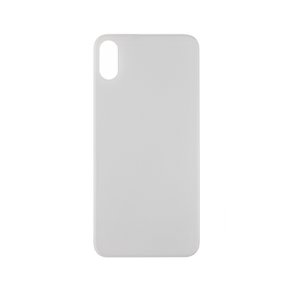 For Apple iPhone X Back Glass, Enlarged Camera Frame White Compatible