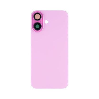 For Apple iPhone 16 Back Glass Without NFC, Enlarged Camera Frame Pink Compatible