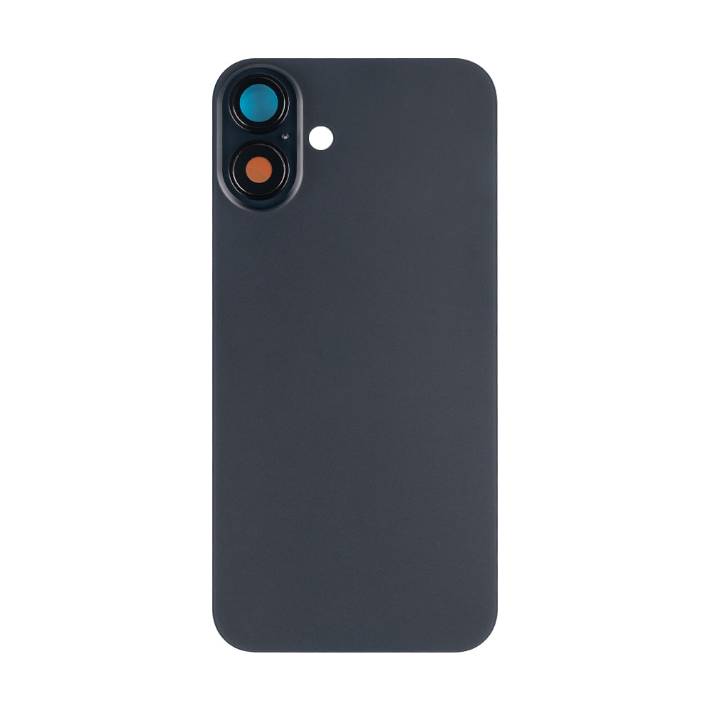 For Apple iPhone 16 Plus Back Glass Without NFC, Enlarged Camera Frame Black Compatible