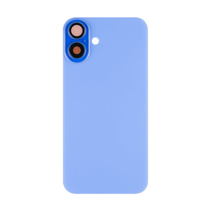 For Apple iPhone 16 Plus Back Glass Without NFC, Enlarged Camera Frame Ultramarine Compatible