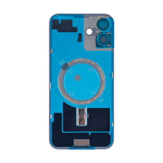 For Apple iPhone 16 Plus Back Glass Without NFC, Enlarged Camera Frame Ultramarine Compatible