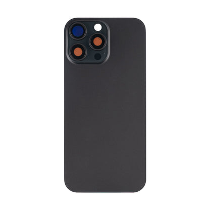 For Apple iPhone 16 Pro Max Back Glass Without NFC, Enlarged Camera Frame Black Titanium Compatible
