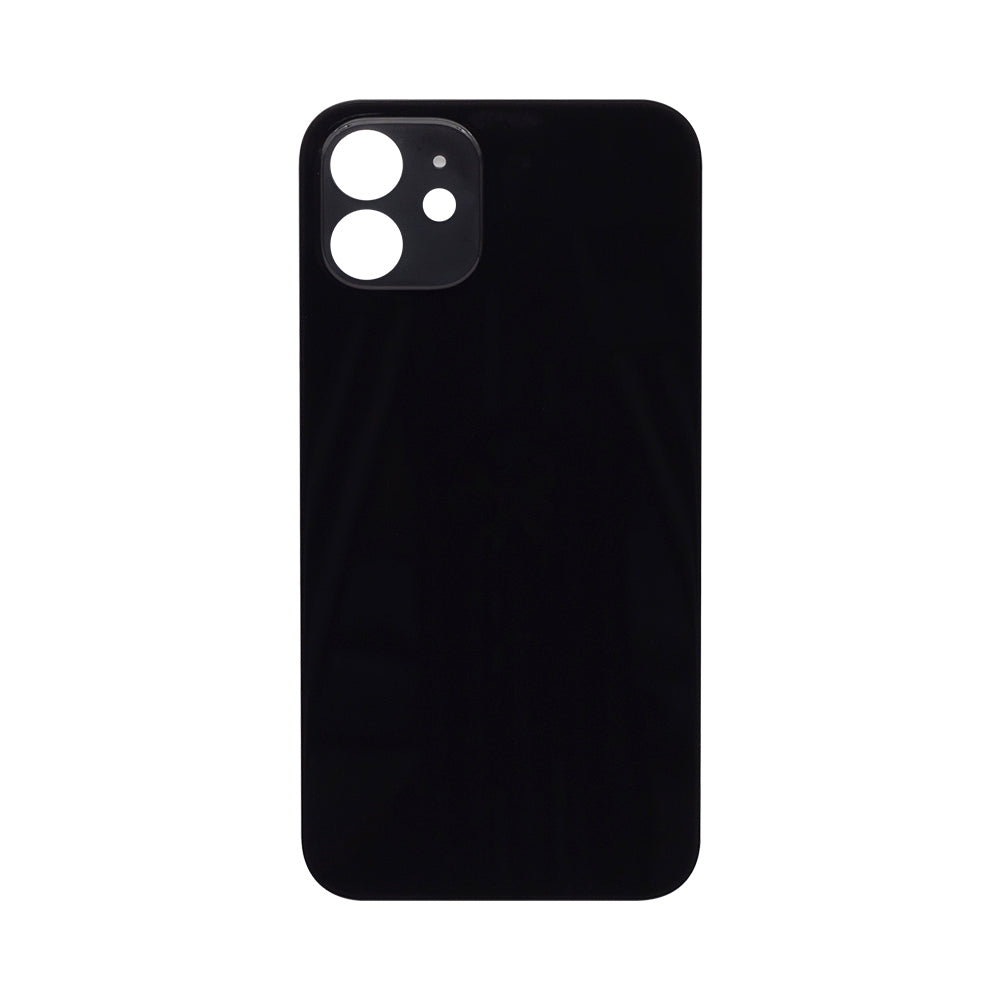 For Apple iPhone 12 Back Glass, Enlarged Camera Frame Black Compatible