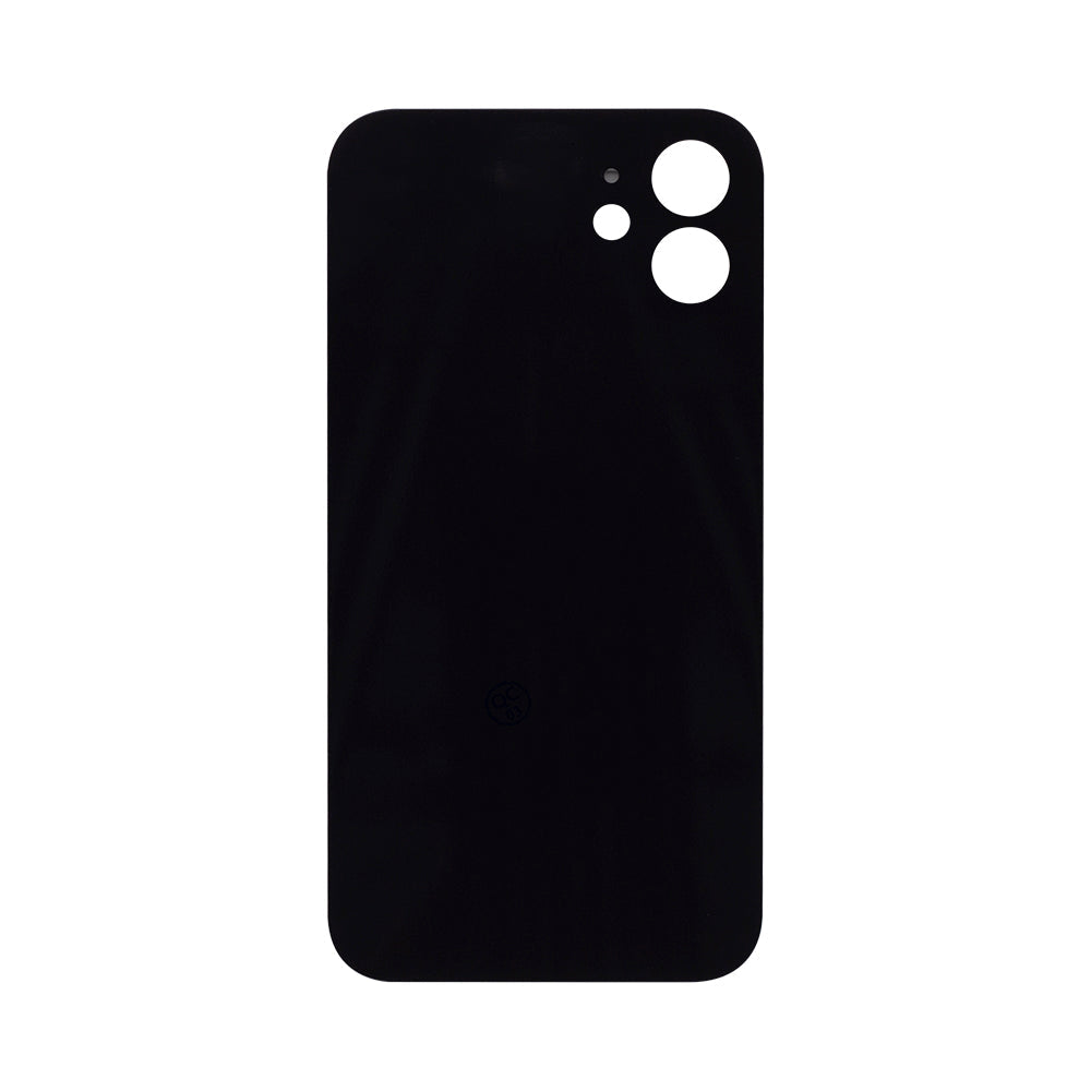 For Apple iPhone 12 Back Glass, Enlarged Camera Frame Black Compatible