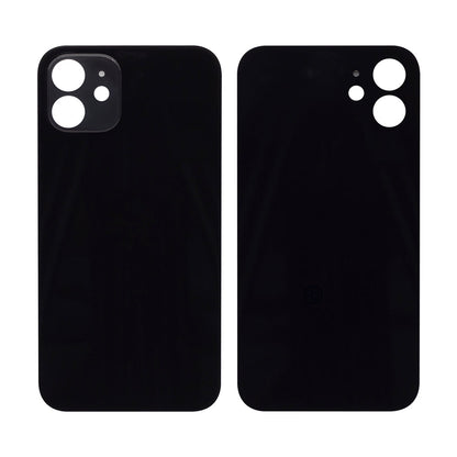 For Apple iPhone 12 Back Glass, Enlarged Camera Frame Black Compatible