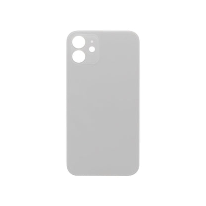 For Apple iPhone 12 Back Glass, Enlarged Camera Frame White Compatible