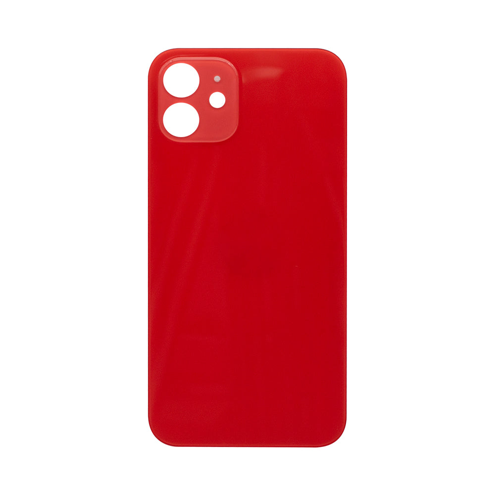 For Apple iPhone 12 Back Glass, Enlarged Camera Frame Red Compatible