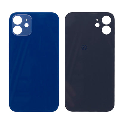 For Apple iPhone 12 Back Glass, Enlarged Camera Frame Blue Compatible