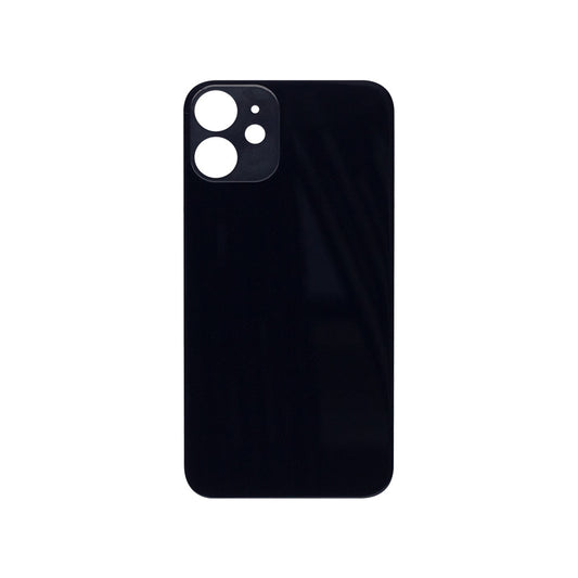 For Apple iPhone 12 Mini Back Glass, Enlarged Camera Frame Black Compatible